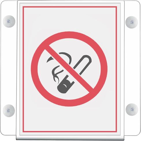 12-Packs Wall Mount Sign Holder, Plastic Wall Signs, Clear Frame Paper Holder with Suction Cups, Acrylic Sign Holders for Office, Home, Store, Restaurant in Saudi Arabia