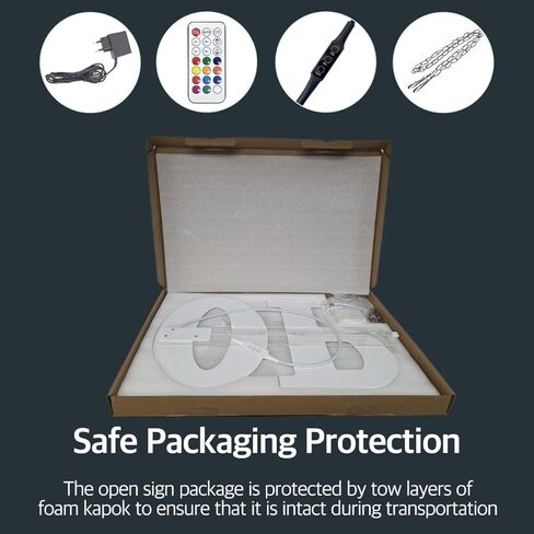 EPL OPEN RGBW Wave, LED 4G Full-color changes sign, Eye-catching, Super Bright, 17"x48", Remote Control & Animated Motion (LARGE 17"x48") in Kuwait