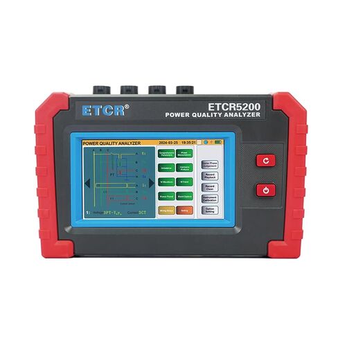 ETCR5200 محلل جودة الطاقة ثلاثي الطور محلل توافقي للطاقة ثلاثي الطور مسجل جودة الطاقة ثلاثي الطور مع 4 قطع ETCR042B مستشعر المشبك الحالي 0.1A-100A | حجم المقطع: Ф40mm/1.57 بوصة in Saudi Arabia
