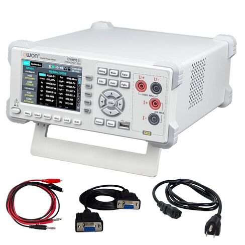 OWON Single-Phase Dual-Channel Digital Power Meter OWH9811, Bench Digital Power Meter with 16 Power Measurement Functions, Range 1000V/20A, 0.5% Accuracy, IEC Modes, AC/AC+DC Harmonic Test in Saudi Arabia
