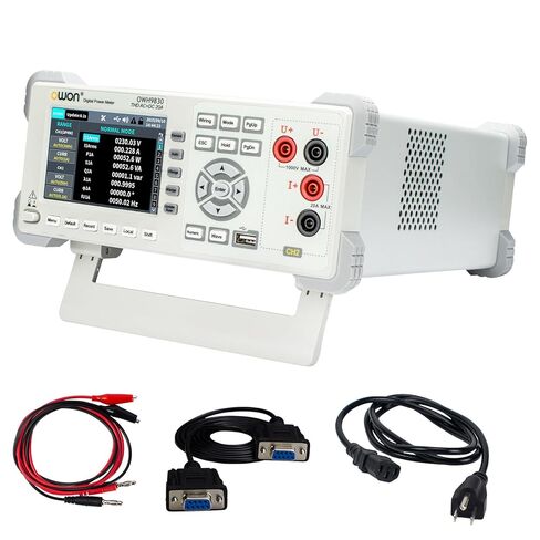 OWON مقياس الطاقة الرقمي ثنائي القناة أحادي الطور OWH9811، عداد الطاقة الرقمي للمقعد مع 16 وظيفة قياس الطاقة، نطاق 1000 فولت/20 أمبير، دقة 0.5%، أوضاع IEC، اختبار توافقي AC/AC+DC in Kuwait