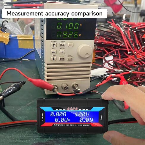 2Pack 200A 100V High Precision Watt Meter Power Analyzer Battery Consumption Performance Monitor with Backlight Digital LCD Screen Model Aircraft Power Meter with Manual in Saudi Arabia