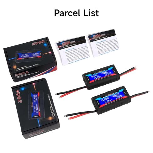 2Pack 200A 100V High Precision Watt Meter Power Analyzer Battery Consumption Performance Monitor with Backlight Digital LCD Screen Model Aircraft Power Meter with Manual in Saudi Arabia