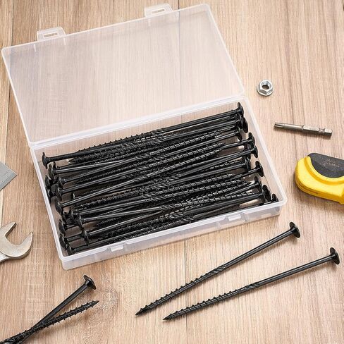 50 PCS(2.1lb), #14 x 6 Lag Screws, Structural Wood Screw 6 inch, Heavy Duty Construction Screw, Rust Resistant, Washer Head, Exterior Wood/Lag/Timber Screws, T30 Star Bit Included in Saudi Arabia