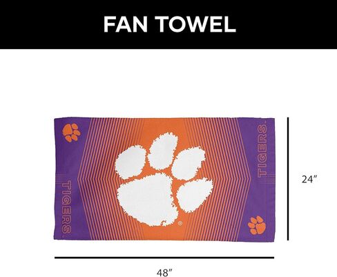 Clemson Tigers NCAA Hussle Micro Fiber Sports Towel 24 x 42 Inches in Saudi Arabia