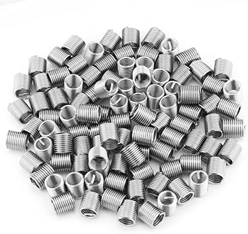 Helical Insert, 50Pcs Stainless Steel SS304 Threaded Inserts, Coiled Wire Helical Screw Thread Inserts M6*1.0 * 2.5 D Length, Threaded Insert in Saudi Arabia