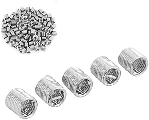 Helical Insert, 50Pcs Stainless Steel SS304 Threaded Inserts, Coiled Wire Helical Screw Thread Inserts M6*1.0 * 2.5 D Length, Threaded Insert in Saudi Arabia
