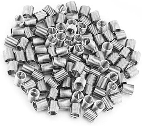Helical Insert, 50Pcs Stainless Steel SS304 Threaded Inserts, Coiled Wire Helical Screw Thread Inserts M6*1.0 * 2.5 D Length, Threaded Insert in Saudi Arabia