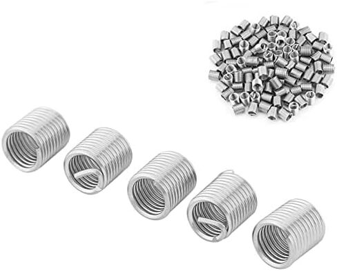 Helical Insert, 50Pcs Stainless Steel SS304 Threaded Inserts, Coiled Wire Helical Screw Thread Inserts M6*1.0 * 2.5 D Length, Threaded Insert in Saudi Arabia