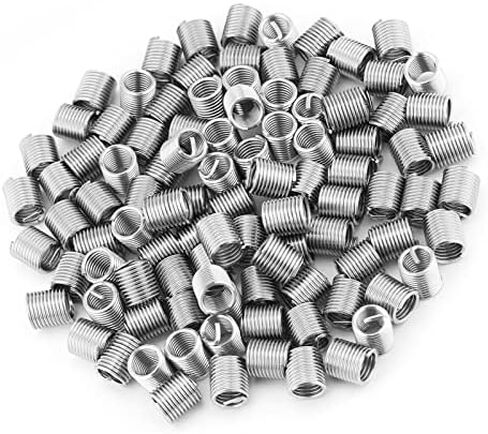 Helical Insert, 50Pcs Stainless Steel SS304 Threaded Inserts, Coiled Wire Helical Screw Thread Inserts M6*1.0 * 2.5 D Length, Threaded Insert in Saudi Arabia