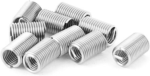10Pcs 304 Stainless Steel Wire Thread Repair Inserts M6 x 1mm x 2D in Saudi Arabia