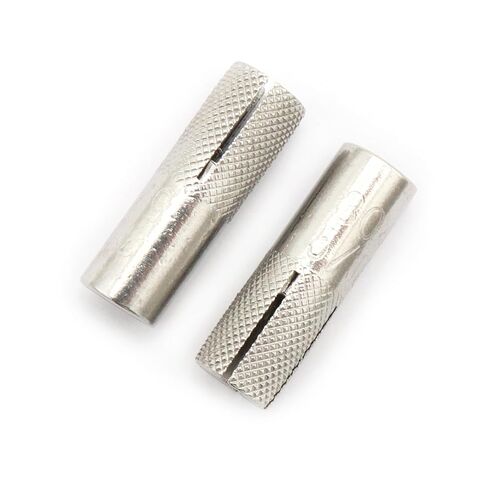 25pcs Drop in Anchors, (1/4''-20) Knurled Drop-in-Anchor for Solid Concrete, Internal Forced Expansion Screw Bolts, 304 Stainless Steel(Silver) in Kuwait