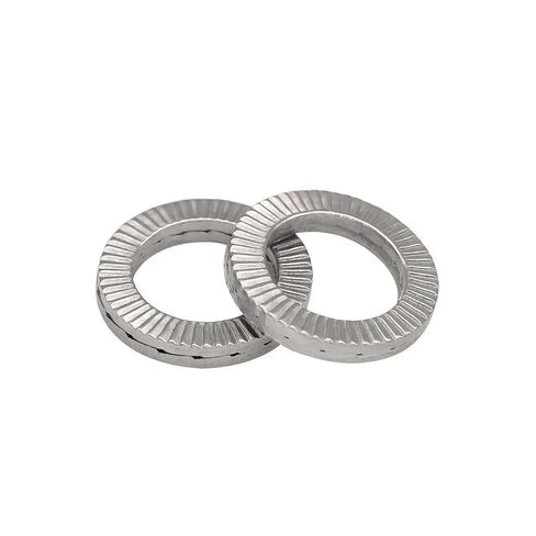 MIUYTRN DIN25201 304 Stainless Steel Double Deck Wedge Self-Locking Washer M4 M5 M6 M8 M10 M12 M14 M16 Loose Shock Proof Gasket cuicui(10pcs M5) in Kuwait