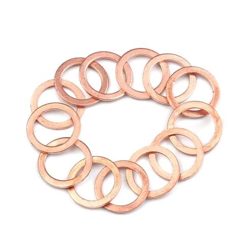 MIUYTRN 500pcs Solid Copper Washer Flat Ring Gasket Sump Plug Oil Fittings Sealing Washers Fastener Hardware Accessories cuicui in Kuwait