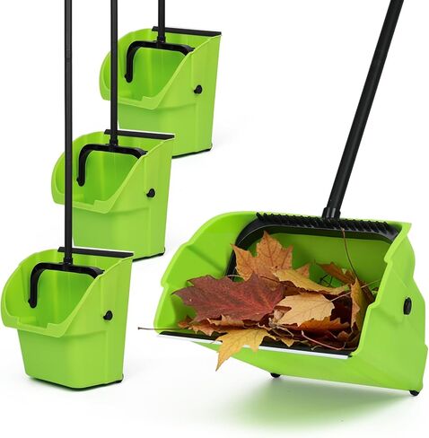 (3 قطع) مقلاة حطام تجارية شديدة التحمل، مجرفة كبيرة للردهة بمقبض طويل، مغرفة لتنظيف أوراق الشجر في الهواء الطلق، الساحات/المرآب/الأرصفة - درجة احترافية in Kuwait