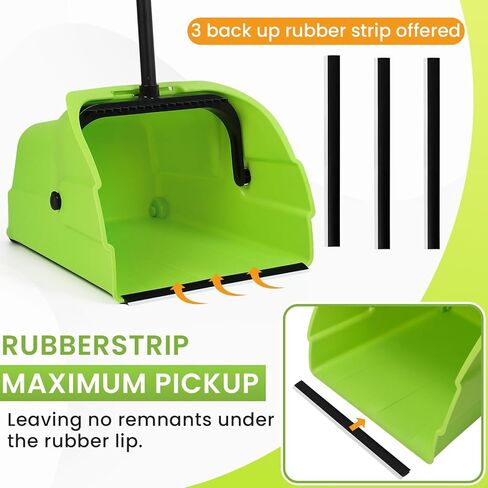 (3 قطع) مقلاة حطام تجارية شديدة التحمل، مجرفة كبيرة للردهة بمقبض طويل، مغرفة لتنظيف أوراق الشجر في الهواء الطلق، الساحات/المرآب/الأرصفة - درجة احترافية in Kuwait