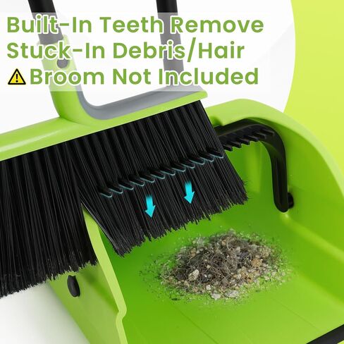 (3 قطع) مقلاة حطام تجارية شديدة التحمل، مجرفة كبيرة للردهة بمقبض طويل، مغرفة لتنظيف أوراق الشجر في الهواء الطلق، الساحات/المرآب/الأرصفة - درجة احترافية in Kuwait