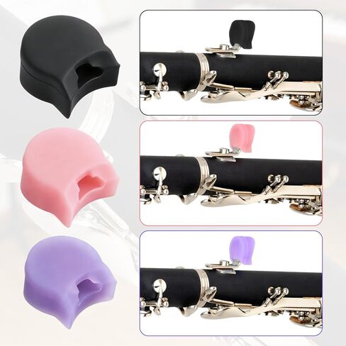 Silicone Clarinet Thumb Rest Cushion, Soft Comfortable Clarinet Thumb Rest Protector Support for Most Instruments, 3 Colors in Saudi Arabia