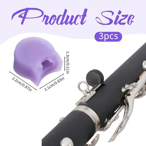 Silicone Clarinet Thumb Rest Cushion, Soft Comfortable Clarinet Thumb Rest Protector Support for Most Instruments, 3 Colors in Saudi Arabia