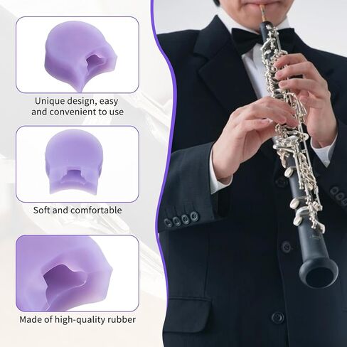 Silicone Clarinet Thumb Rest Cushion, Soft Comfortable Clarinet Thumb Rest Protector Support for Most Instruments, 3 Colors in Saudi Arabia