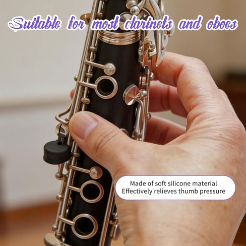 Silicone Clarinet Thumb Rest Cushion, Soft Comfortable Clarinet Thumb Rest Protector Support for Most Instruments, 3 Colors in Saudi Arabia
