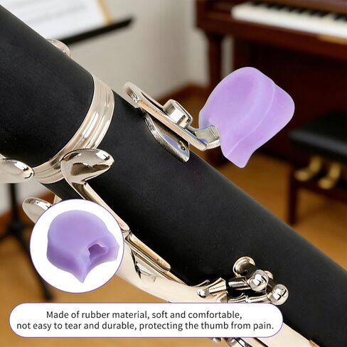 Silicone Clarinet Thumb Rest Cushion, Soft Comfortable Clarinet Thumb Rest Protector Support for Most Instruments, 3 Colors in Saudi Arabia