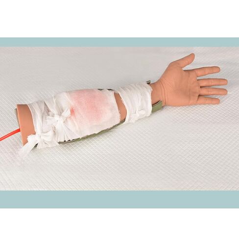 Laceration Wound Simulation Arm Kit Wound Packing Fracture Training Model for Education Silicone Trainer for Nursing Students, Wound Care, Hemostasis, and Immobilization Practice in Kuwait
