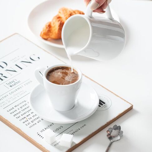 Sugar and Creamer Set, Ceramic Sugar Bowl with Lid and Spoon, Creamer Container for Coffee in Saudi Arabia