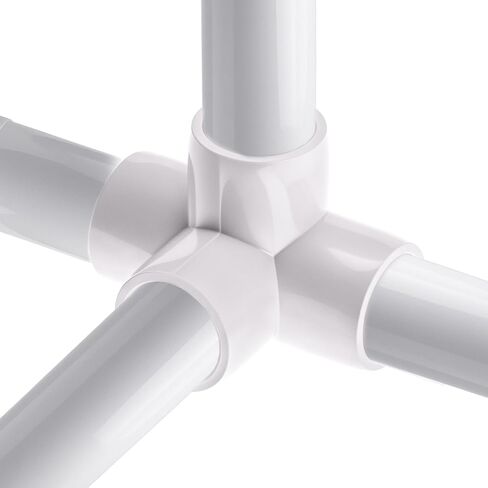 QWORK 4 Way PVC Fittings 1/2", 8 Pack Furniture Grade Pipe Connector, Elbow PVC Corner Fittings in Saudi Arabia