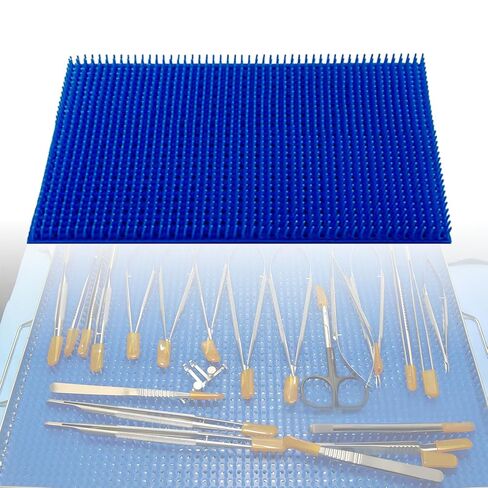 Silicone Sterilization Tray Mat, Autoclave Safe Shockproof Silicone Liner for Dental & Instrument Box, Protective Cushion Pad for Sterilization Baskets (19"×15") in Saudi Arabia