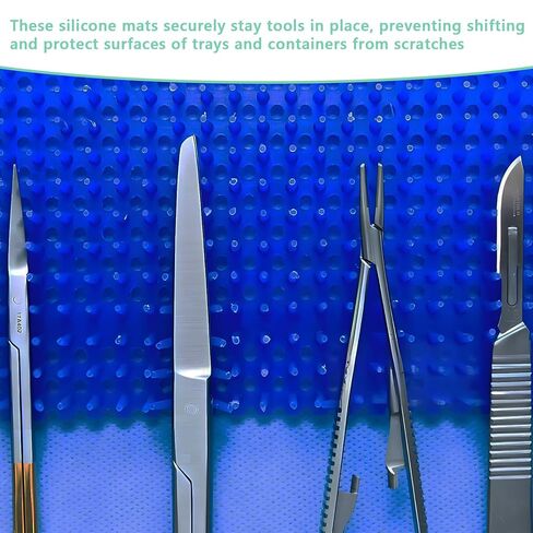 Silicone Sterilization Tray Mat, Autoclave Safe Shockproof Silicone Liner for Dental & Instrument Box, Protective Cushion Pad for Sterilization Baskets (19"×15") in Saudi Arabia