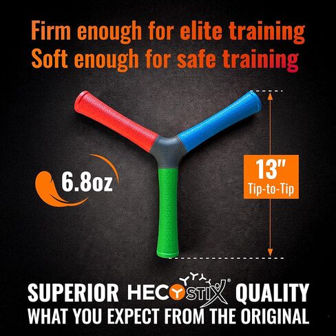 HECOstix Hand-Eye Coordination Trainer (Red/Green/Blue) – Reaction Time & Reflex Tool with Removable Legs | Improves Agility, Focus, & Multisensory Skills | Sports, Fitness, & Fun | All Ages in Saudi Arabia