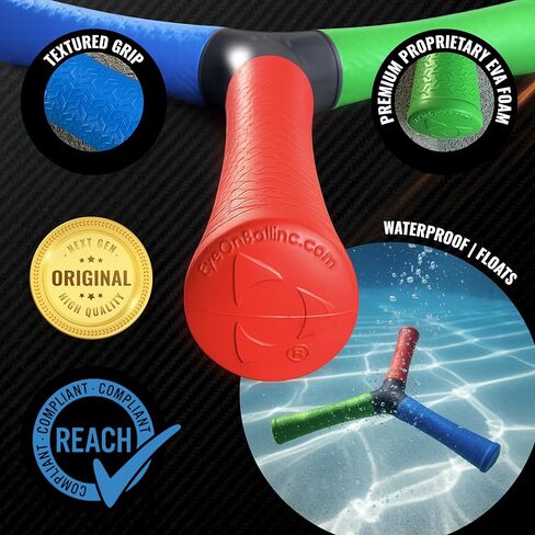 HECOstix Hand-Eye Coordination Trainer (Red/Green/Blue) – Reaction Time & Reflex Tool with Removable Legs | Improves Agility, Focus, & Multisensory Skills | Sports, Fitness, & Fun | All Ages in Saudi Arabia