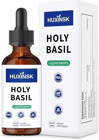 Holy Basil Tulsi Liquid Drops Extract | Full-Spectrum Adaptogen Complex | Alcohol-Free, 60ml Vegan Tincture in Saudi Arabia