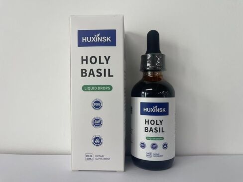 Holy Basil Tulsi Liquid Drops Extract | Full-Spectrum Adaptogen Complex | Alcohol-Free, 60ml Vegan Tincture in Saudi Arabia