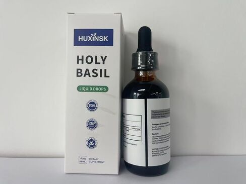 Holy Basil Tulsi Liquid Drops Extract | Full-Spectrum Adaptogen Complex | Alcohol-Free, 60ml Vegan Tincture in Saudi Arabia