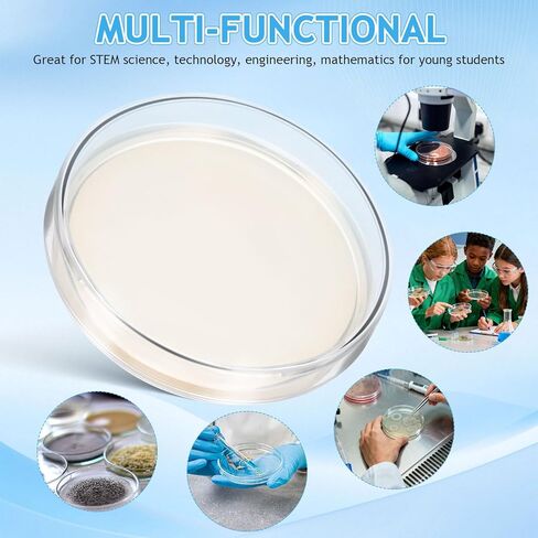 Sewroro 10pcs Prepoured Agar Plates, 2. 75 Inch Petri Dishes with Agar for Science Experiment Supplies, Laboratory Analysis, School Science Fair Projects in Saudi Arabia