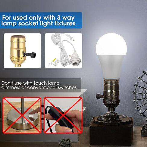 مصابيح إضاءة LED بريجنيت، مصابيح إضاءة LED ثلاثية الاتجاهات 50 100 150 وات مكافئة، مصابيح إضاءة A19 ثلاثية الاتجاهات E26 قاعدة متوسطة، ضوء نهاري أبيض 5000 ك، 500 لومن - 1000 لومن - 1500 لومن، عبوتان in Kuwait