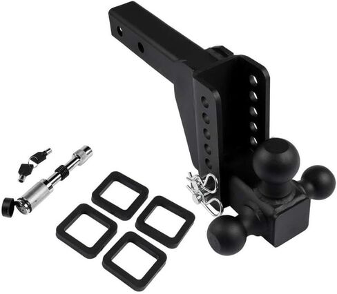 Adjustable Trailer Hitch with 6 Inch Drop Tri Ball 1-7/8 Inch 2 Inch 2-5/16 Inch for 2 Inch Receiver in Kuwait