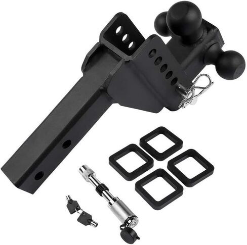 Adjustable Trailer Hitch with 6 Inch Drop Tri Ball 1-7/8 Inch 2 Inch 2-5/16 Inch for 2 Inch Receiver in Kuwait