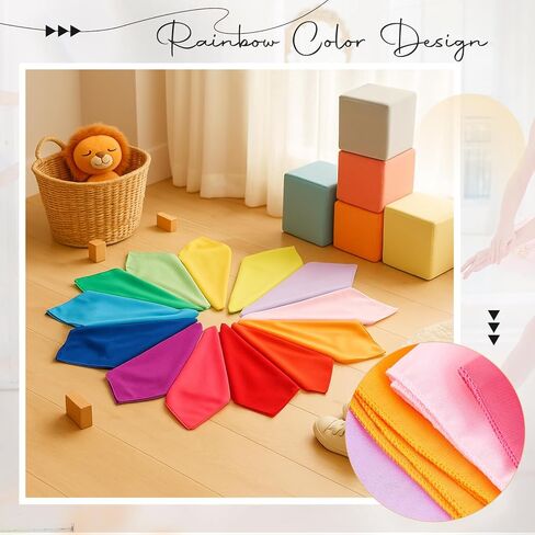 24 PCS Chiffon Mouggling Silks Dance Dance Sclves Bulk 24 × 24 بوصة وأشاح مربع ناعم مربع ملون لحركة الموسيقى تعليم الموسيقي الموسيقي Magic Trick Props Accessories in Kuwait