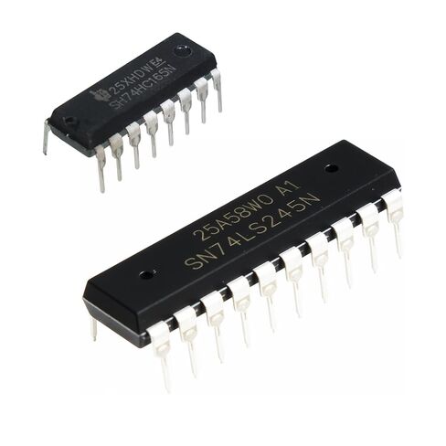 55 قطعة 22 نوعًا من مجموعة متنوعة من سلسلة 74HC و74LS Logic IC ومقبس IC، وسجلات إخراج تحويل السلسلة، وجهاز الإرسال والاستقبال، وعدادات العقد، ومتعدد الإرسال/أجهزة فك التشفير، ورقاقة محولات سداسية in Kuwait