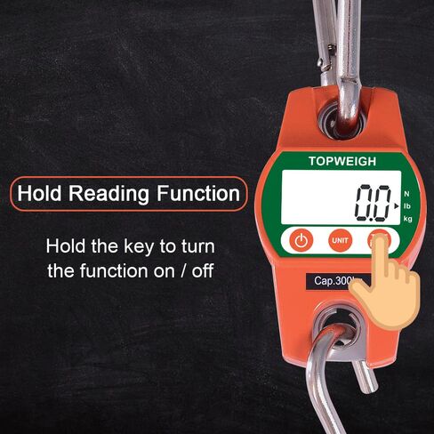 ميزان رافعة صغير مع حقيبة تخزين، علبة من الألومنيوم المصبوب، مقياس معلق رقمي مع خطافات، 600 رطل / 300 كجم، شاشة عرض خلفية كبيرة، موازين معلقة لصيد الغزلان في المزرعة، وظيفة القراءة in Kuwait