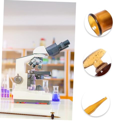 3pcs Acid for Junior High School Chemistry Lightweight Glass Laboratory Tool High Light Transmittance Design Apparatus for Experiments in Saudi Arabia