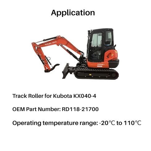 Bottom Track Roller for Kubota KX040-4 Mini Excavator Undercarriage, OEM Part# RD118-21700 in Kuwait
