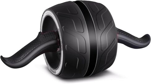 Abdominal Wheel Roller with Resistance Spring, 14.6"W Automatic Rebound Exercise Strength-Training Roller, Core Work-out Fitness Wheels with Knee Pad in Kuwait