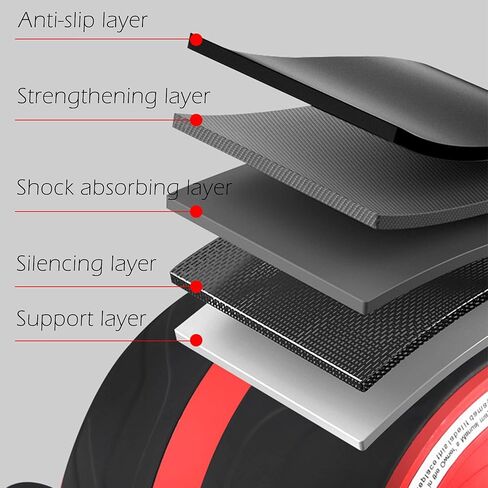 Abdominal Wheel Roller with Resistance Spring, 14.6"W Automatic Rebound Exercise Strength-Training Roller, Core Work-out Fitness Wheels with Knee Pad in Kuwait