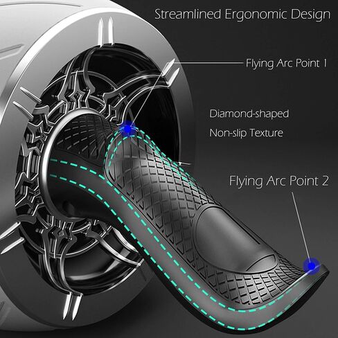 Abdominal Wheel Roller with Resistance Spring, 14.6"W Automatic Rebound Exercise Strength-Training Roller, Core Work-out Fitness Wheels with Knee Pad in Kuwait