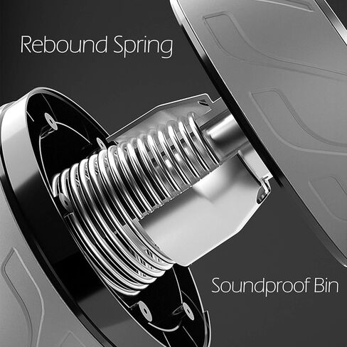 Abdominal Wheel Roller with Resistance Spring, 14.6"W Automatic Rebound Exercise Strength-Training Roller, Core Work-out Fitness Wheels with Knee Pad in Kuwait