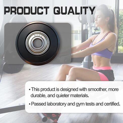 Machined Wheels/Rollers Compatible with Total Gym,Replacement Parts for 1000,1100,1400,1500,1600,1700,1800,1900,Achiever,Force,Gold,Max,Platinum,Plus,Pro,Supra,Supreme,Ultima,Ultra,XLI,4Pcs in Saudi Arabia
